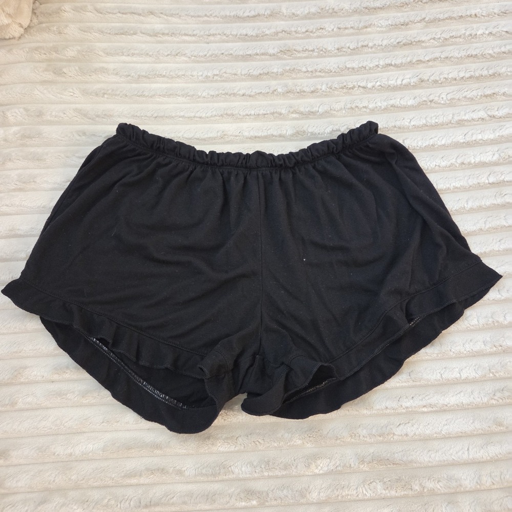 Weekend Soul Black Ruffle Lounge Sleep Pajama Shorts Size 3